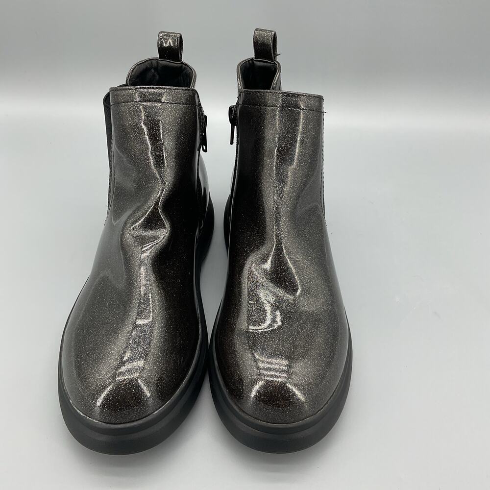 NEW Dolce Vita Girls Glitter Chelsea Boots Black Size 4 - Picture 3 of 10